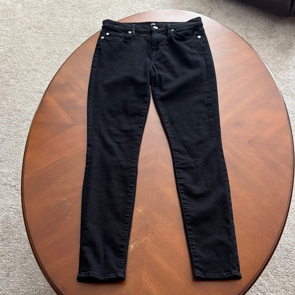 7 For All Mankind Women's Black Skinny Jeans